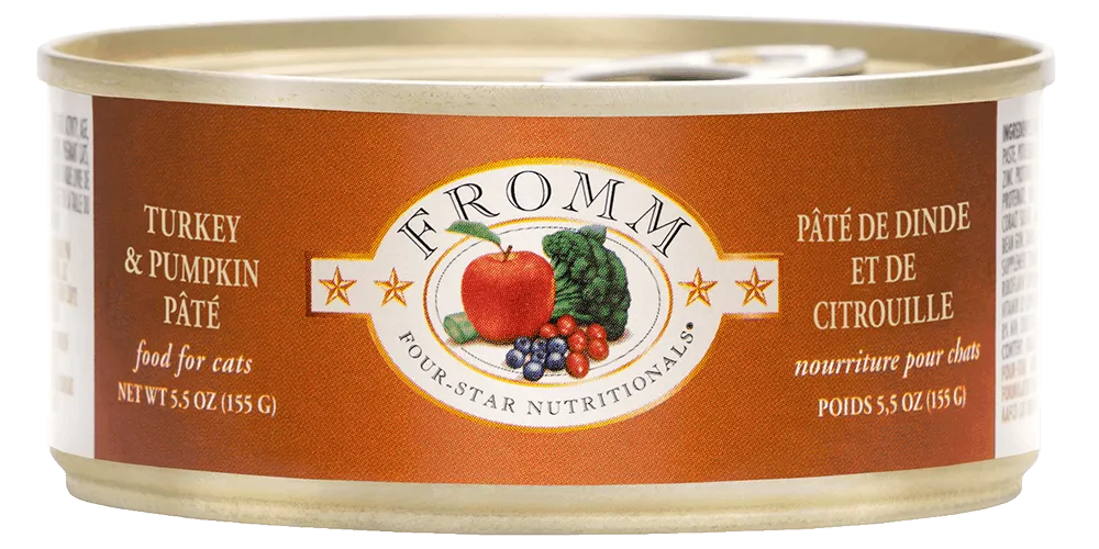 Turkey & Pumpkin Pate Wet Cat Food from Fromm, 5.5oz can