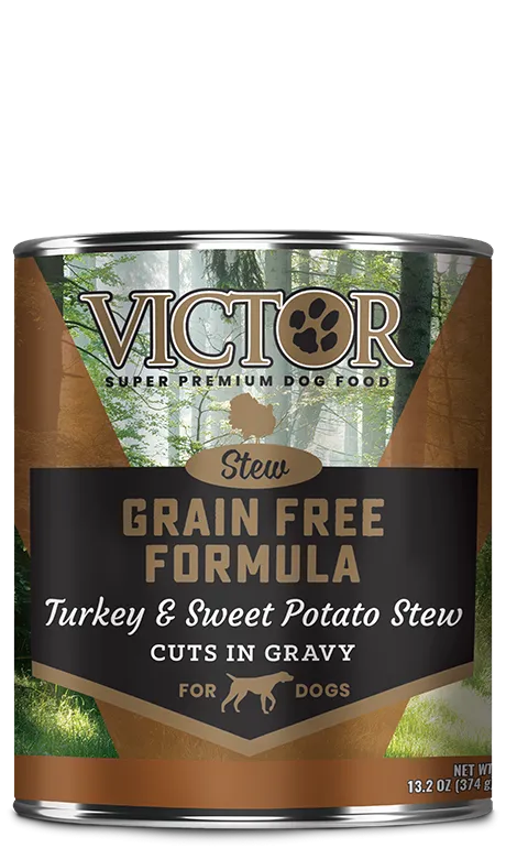 Victor Pet Food Grain Free Formula Turkey and Sweet Potato Cuts in Gravy