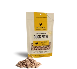 Vital Essentials Freeze-Dried Duck Bites Dog Treats