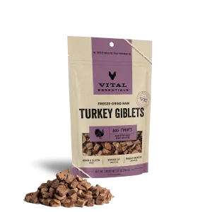 Vital Essentials Freeze-Dried Turkey Giblets Dog Treats 2 oz