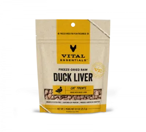 Vital Essentials Vital Cat Freeze Dried Grain Free Duck Liver Cat Treats