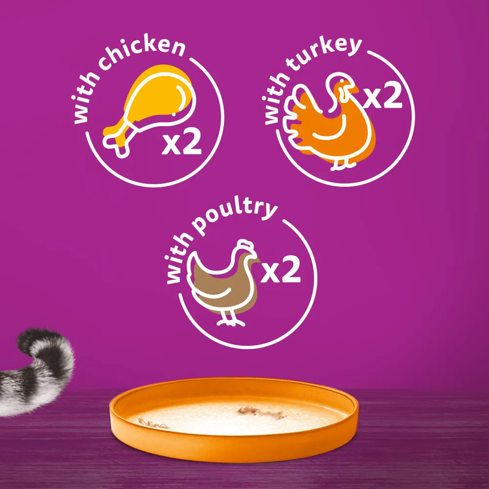 WHISKAS 1  Farm Menu with Jelly Tin 6 x 400g