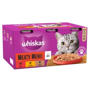 Whiskas 1  Meaty Menu Tins In Jelly 6x400g